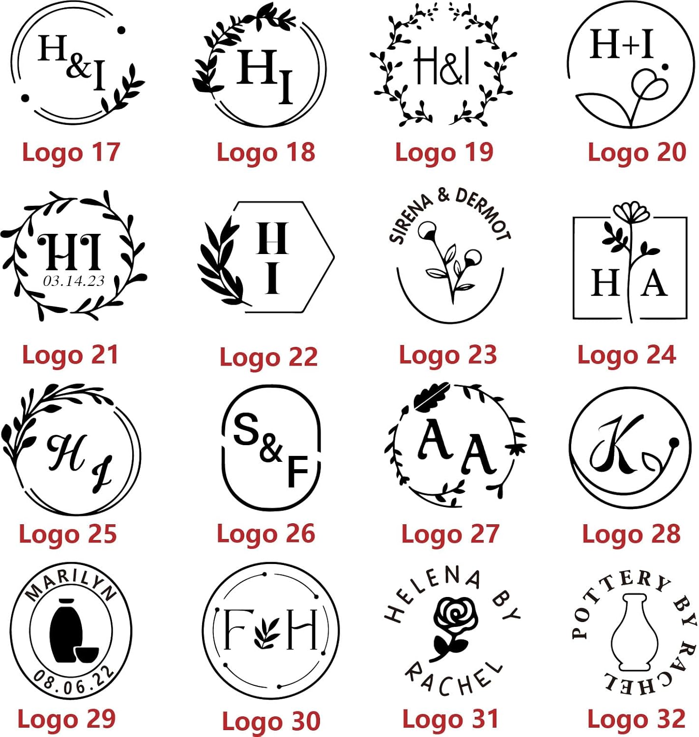 KAINSY Custom Pottery Stamp, Personalized Clay Stamp with Own Design, Create Unique Imprints in Pottery, Handcrafted Potters Lovers Gift, Polymer Clay Tools (1 inch)