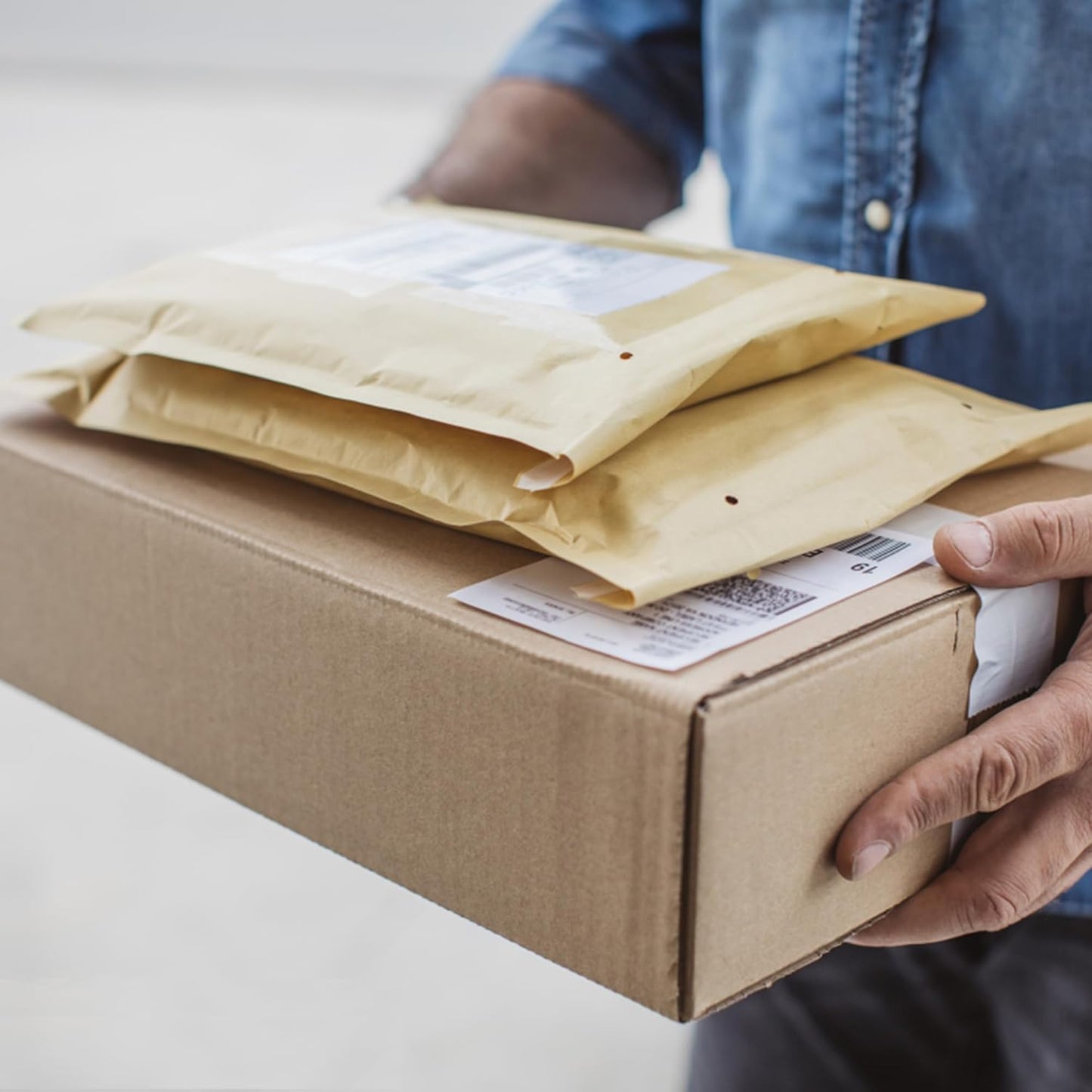 L LIKED 4000 Thermal Labels 4" x 6" Perforated Industrial Thermal Shipping Labels with 3" Core, (Commercial Grade)