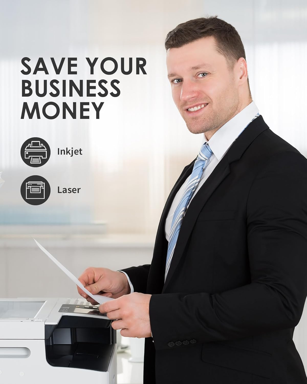 Shipping Label Address Mailing Stickers 2”x4” 400 Labels Paper for Inkjet Laser Printer Printable Name Tags Printing Labeling to Write on Envelopes File Folder Blank Matte White 8.5 x 11