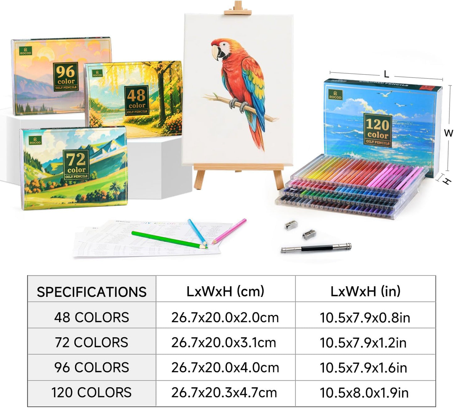 96 Colored Pencils Professional Coloring Pencil Sketch Colored Drawing Pencils Artist Color Pencil for Kids and Adults Coloring Art Color Pencils Set