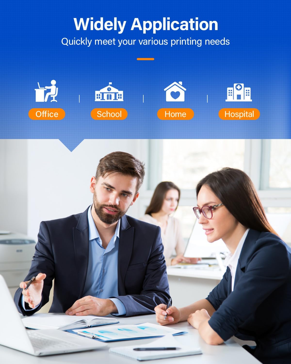 VersaLink C8000 High Capacity Toner Cartridge Set 4-Pack Replacement for Xerox 106R04049 106R04046 106R04047 106R04048 Compatible with Xerox VersaLink C8000 C8000DT C800DTM Printer Black Cyan Magenta