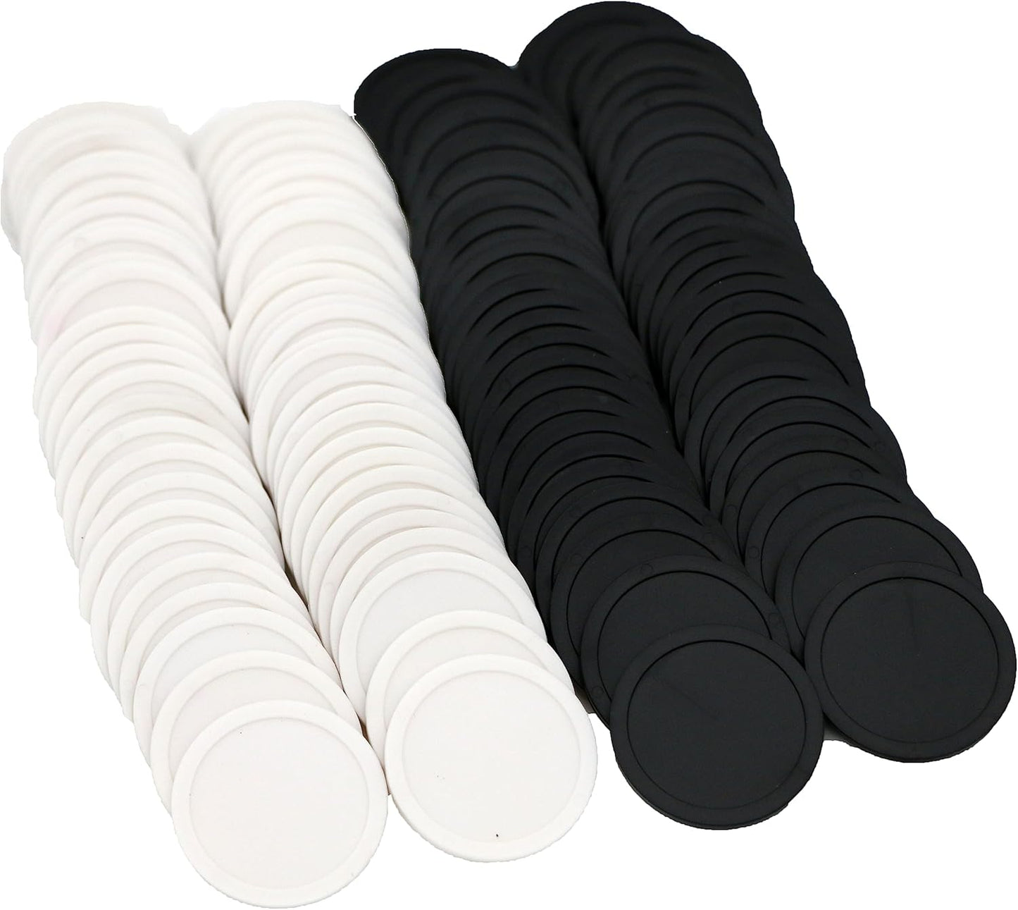 35MM/1.37-inch Box of 120 Counting Coins for Poker Chips and Game Coins (White+Black, 35MM/1.37-inch)
