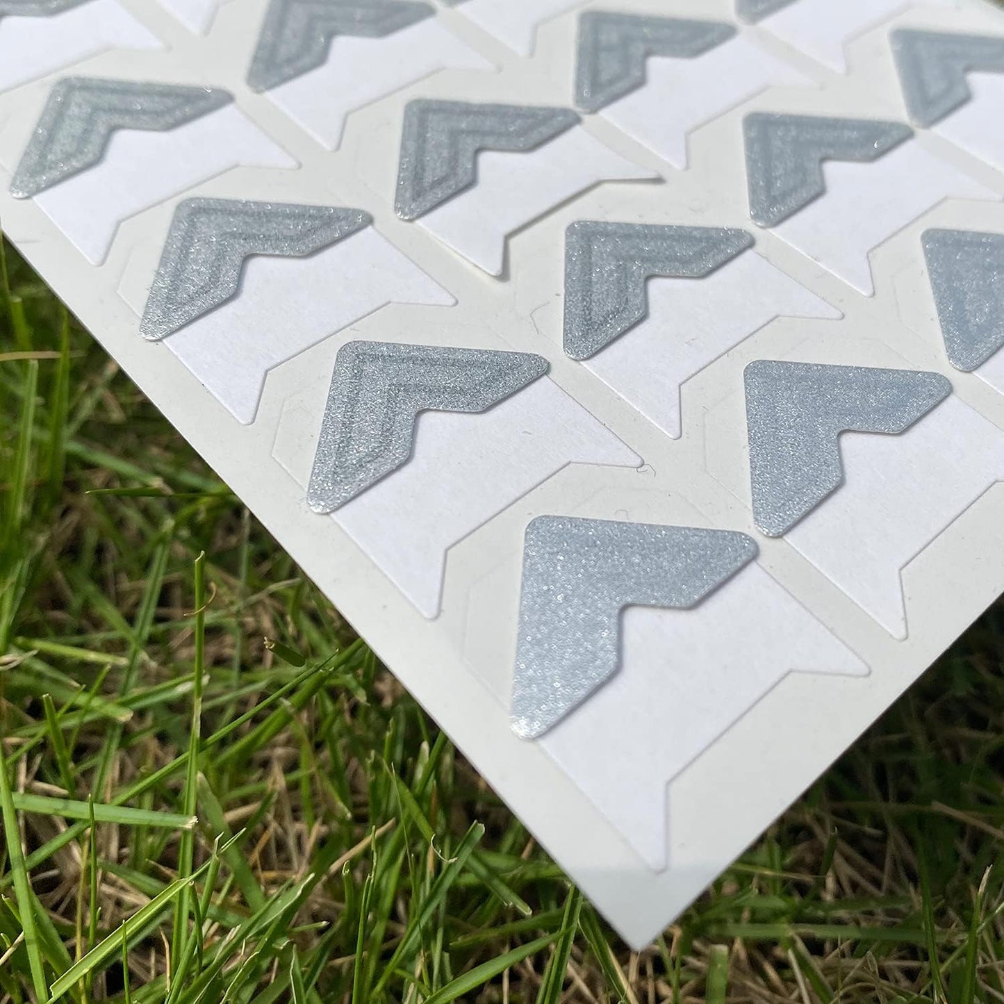 GOONAVI 10 Sheets 240 Pcs Shiny Silver Acid-Free Photo Corners Mounting Self Adhesive for DIY Photo Album Journal