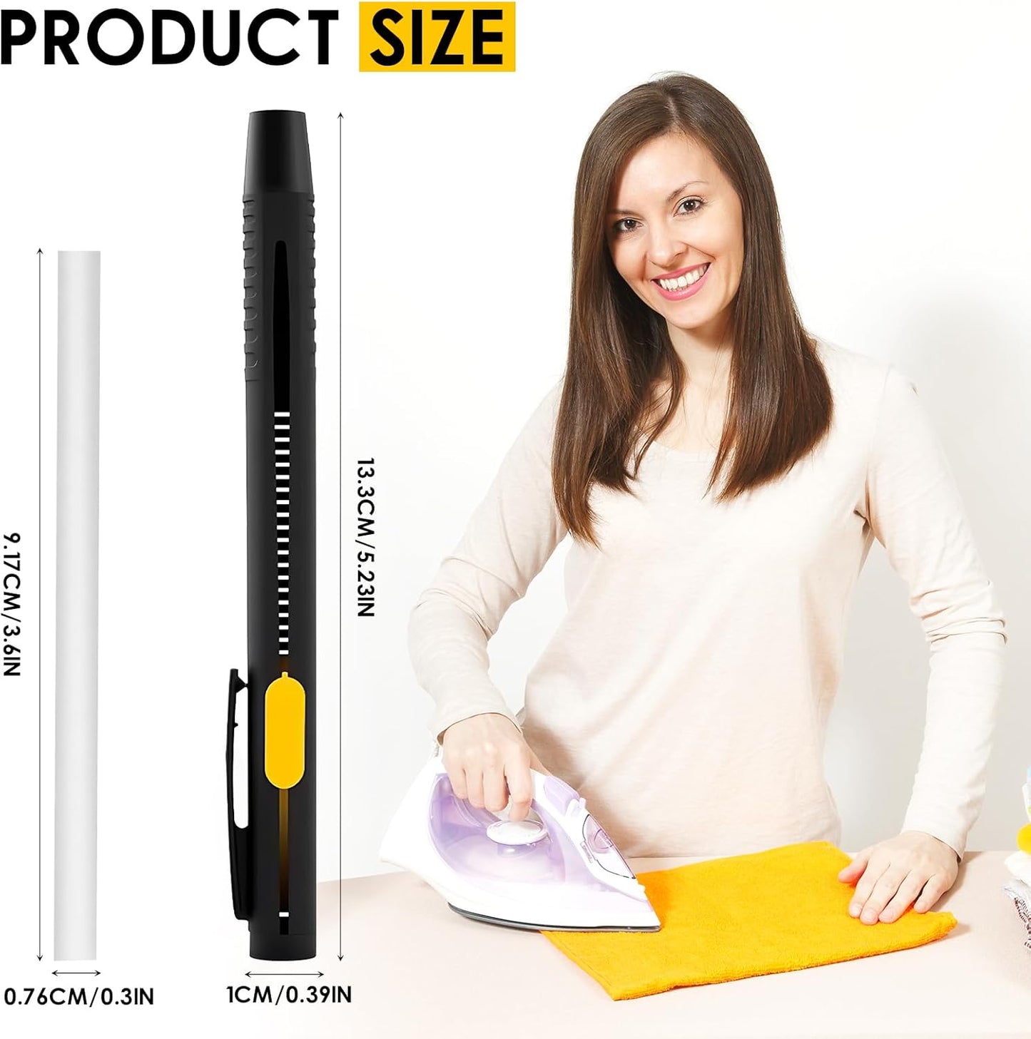 Heat Erasable Fabric Marker for Sewing, Embroidery, Quilting, Washable Erasable Replaceable Refill Marker Pen, Heat Erasable Pens Suitable for Cotton, Knitted Fabrics (1 Pen & 20 Refills)