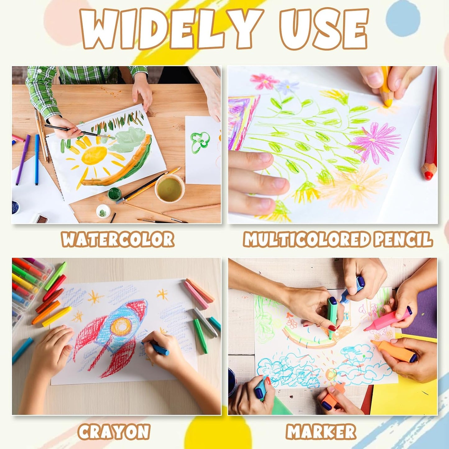 TaoBary 300 Pcs Watercolor Paper Sheet Bulk White Cold Press Paper Pack 140lb 300gsm Sketch Painting Watercolor Pad for Watercolorist Beginning Artists Adults Drawing Craft(5 x 7 Inch)