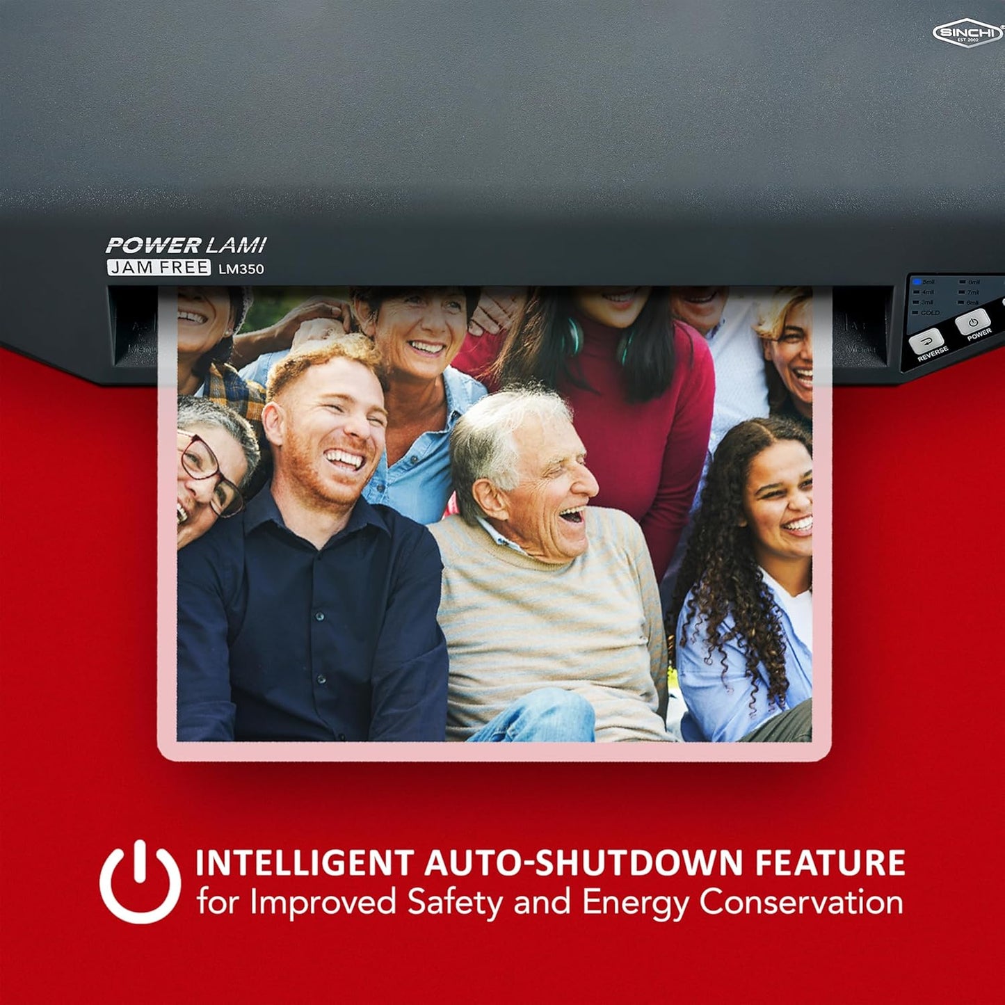 SINCHI 13" Thermal Laminator – 3–10 Mil, 48s Warm-Up, 17s/Sheet, Heavy Duty, Never Jam, Supports 10 Mil Pouches with Cardstock & Dark Prints – Includes 10 Sheets, Ideal for Office & Professional Use