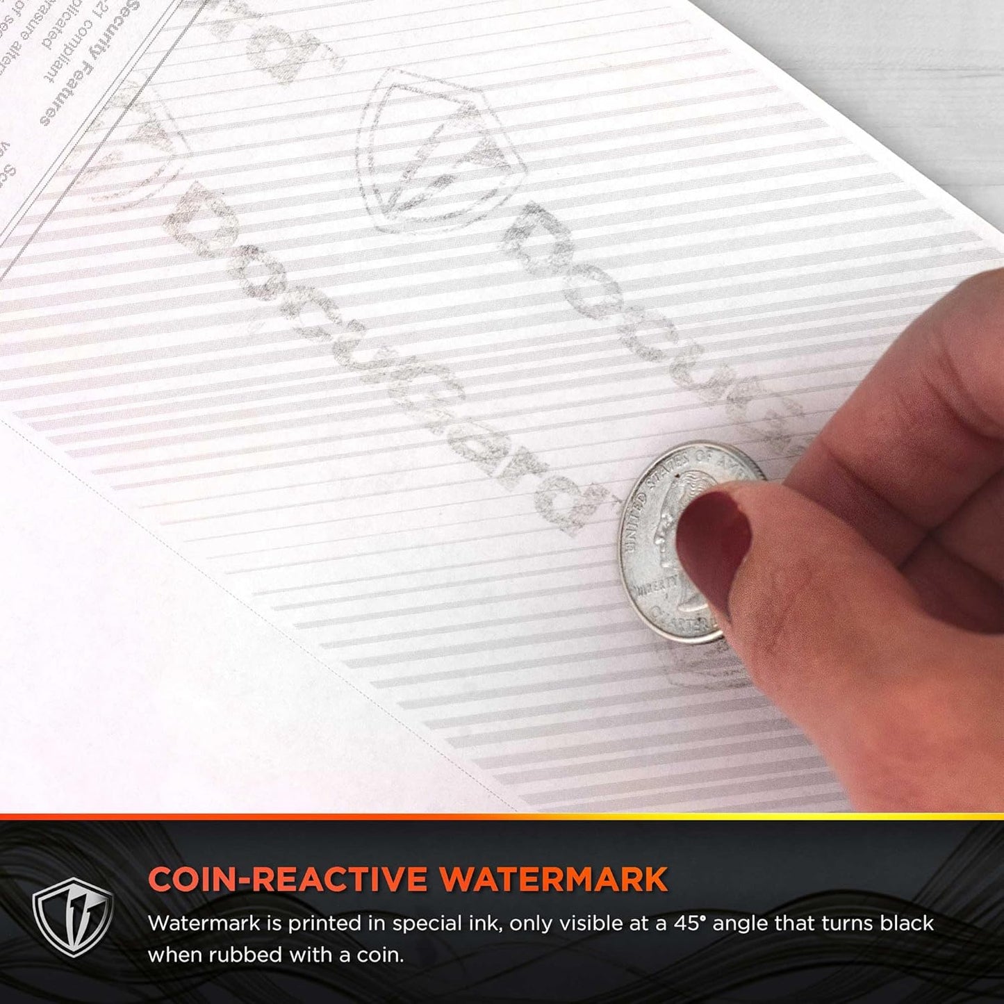 DocuGard Blue/Green Premier Prismatic Top High Security Check Paper - QuickBooks & Laser/Inkjet Printer Compatible - 13 Security Features - 500 Blank Business Checks (04533)