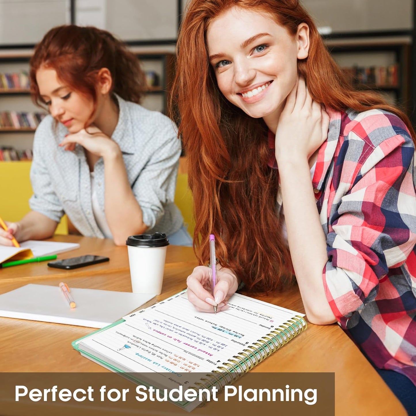 Planner 2025-2026, Academic Year Weekly and Monthly Calendar Planner, July 2025 - June 2026, Spiral Bound School Planning Tool, Perfect for Teacher, Student, Woman & Men - A4 (8.5" x 11"), Seafoam