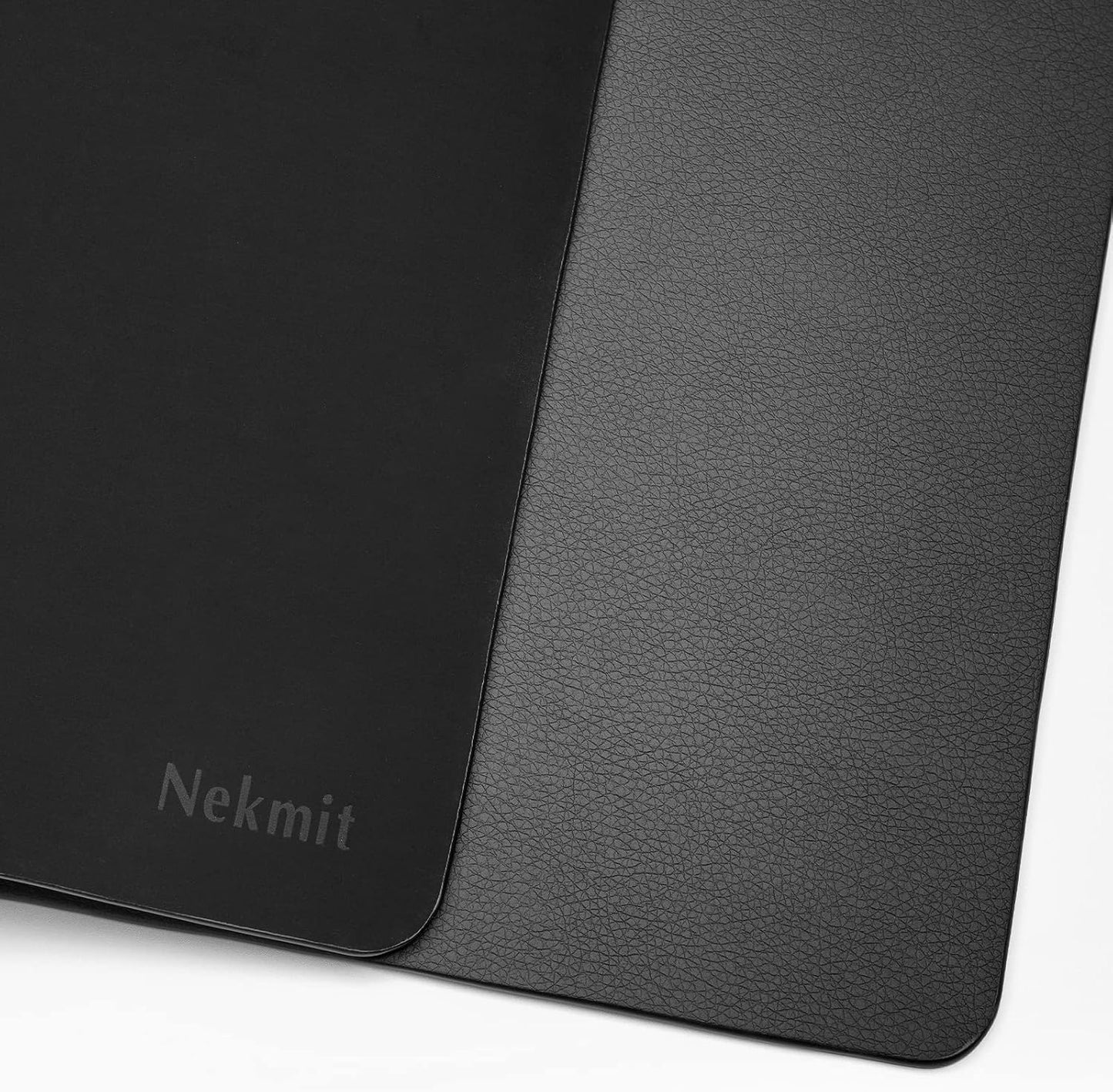 Nekmit Leather Desk Blotter Pad 36 x 20 Inches, Flat, Non-Slip, Waterproof, Black