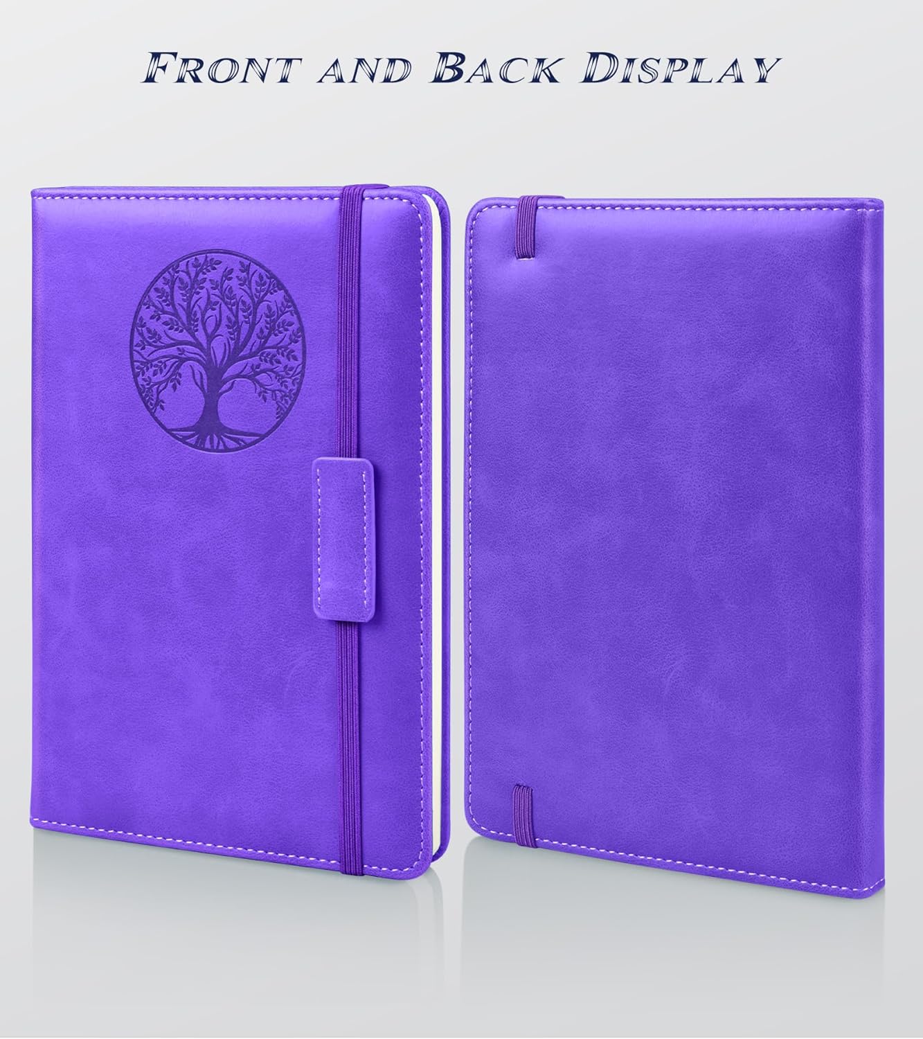 Lined Journal Notebook for Women Men,256 Pages A5 Hardcover Leather Journals for Writing,Travel,Business,Work & School,College Ruled Notebooks for Note Taking,Diary Notepad 5.7"×8.3" purple