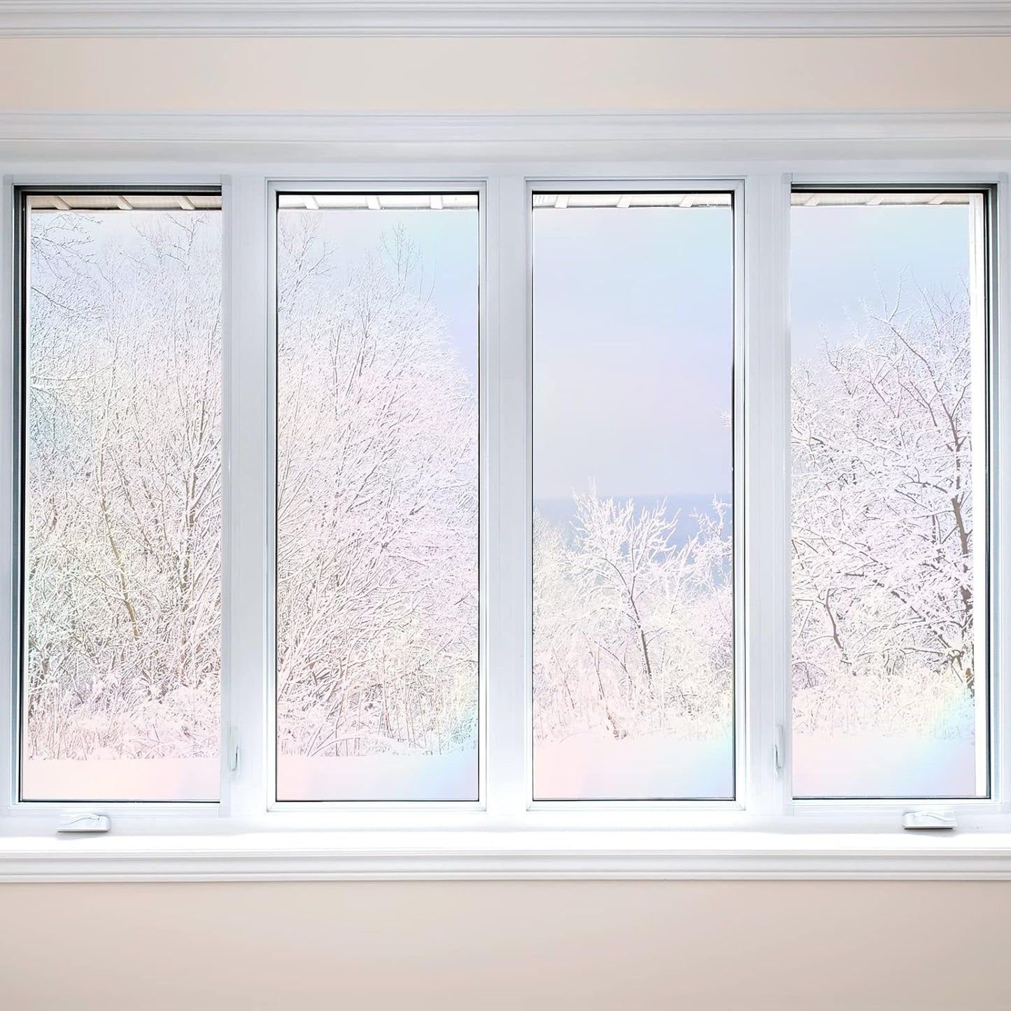 60 Sheets Holographic Laminate Sheets Clear Glitter A4 Size Vinyl Sticker Paper Holographic Overlay Self Adhesive Waterproof Transparent Film, 11.7 x 8.3 Inch (Rainbow)