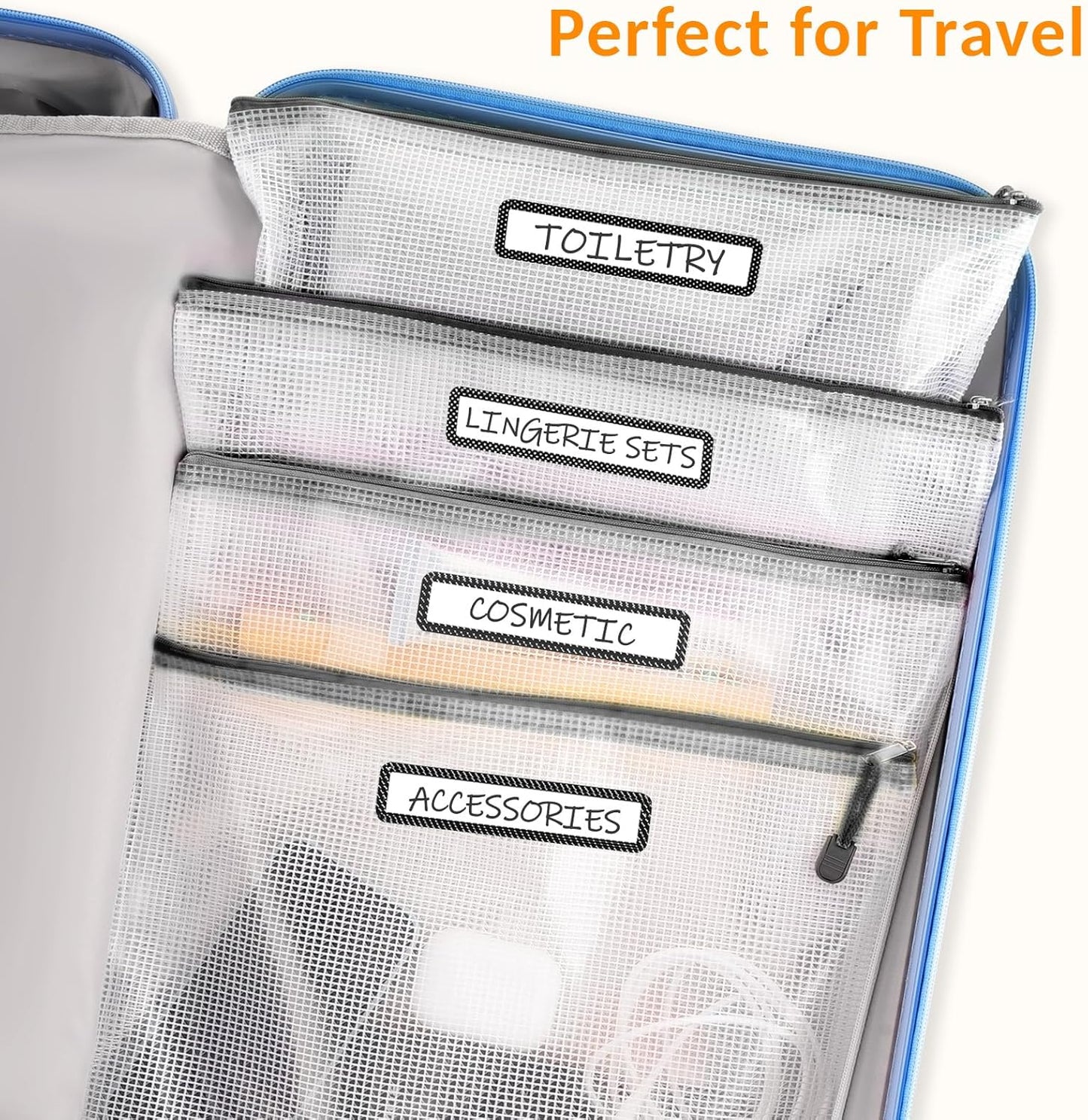 Sooez 36 Pack Mesh Zipper Pouch with Sticky Labels, A4 Mesh Bags Board Game Puzzles Organization Storage, Durable Letter Size File Folders Organizer Teacher School Classroom Office Supplies, Black