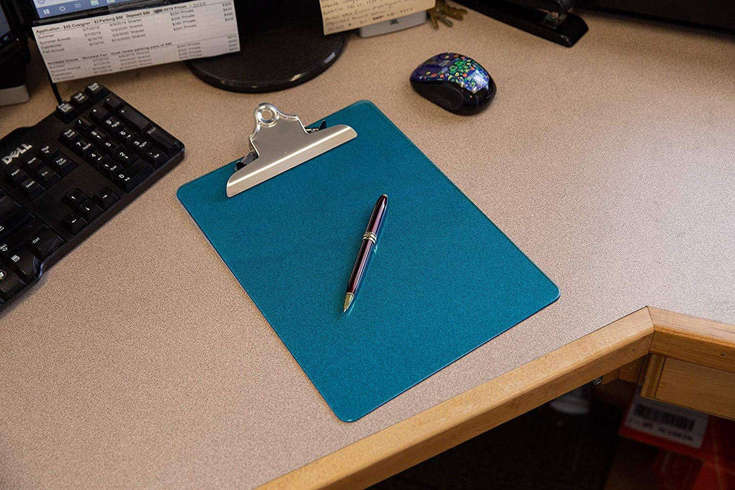 Plastic Clipboards with Butterfly Clip Set of 6-12.5 x 9 Inch Multi Color Plastic Clipboards Bulk - Clear Clipboards Bulk Classroom Holds 100 Sheets, Acrylic Clipboard Clear 6 Pack