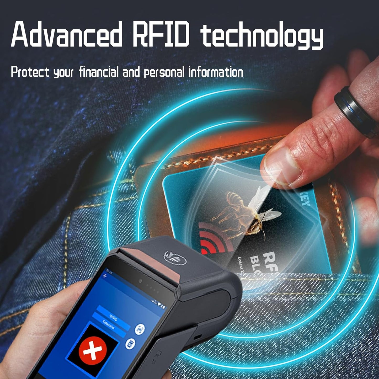 RFID Blocking Cards - 6 Pack Credit Card Protector for Wallet,Shields ID/Credit Card/Passport from Skimming,Premium Contactless NFC Debit Passport Protector Blocker