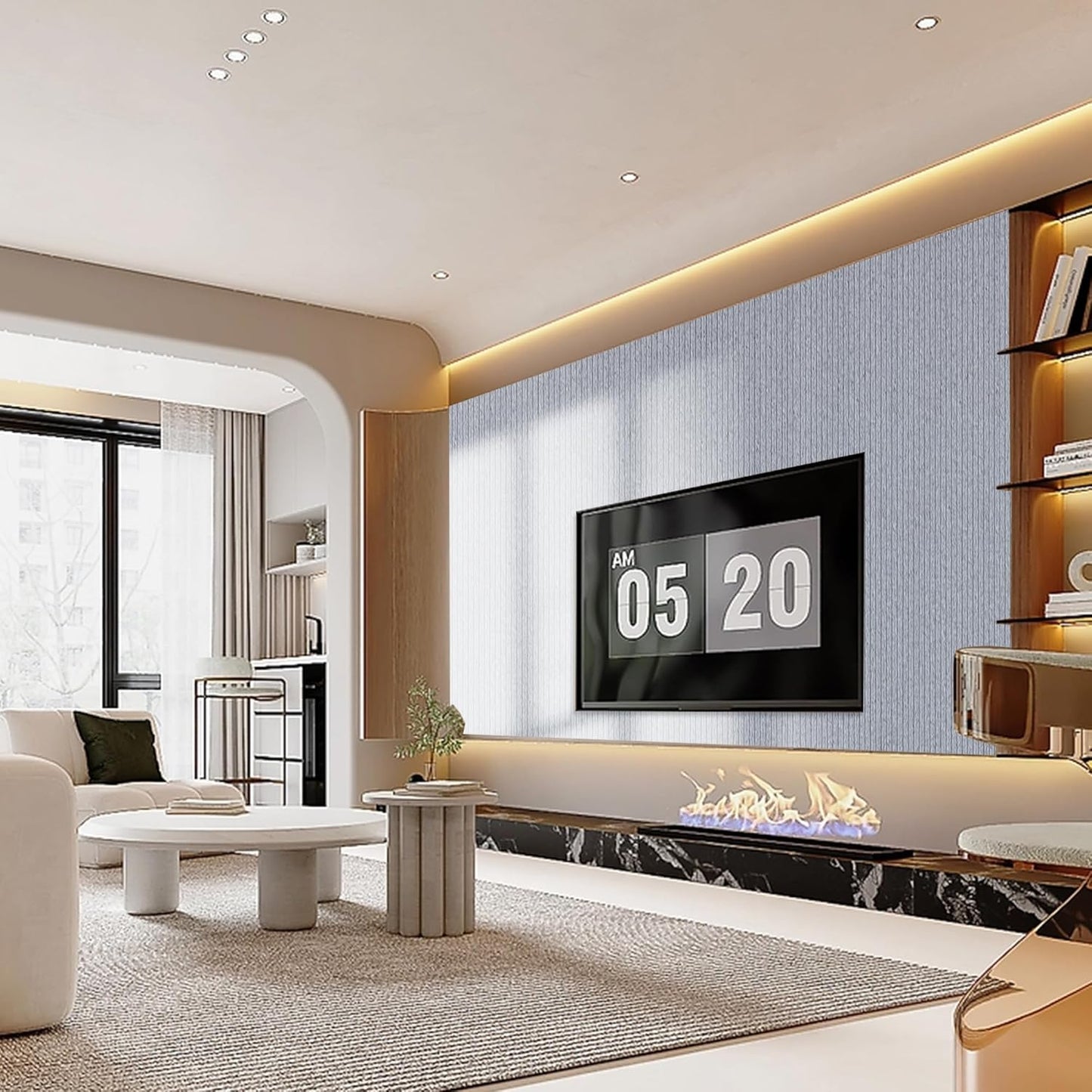 Acoustic Panels,5 Pack Sound Panels Noise Reducing for Walls,48"x24"x0.4" Soundproof Wall Panels,High-Density Acoustic Wall Panels,Decorative Wall Sound Absorbing Panel,Silver Gray