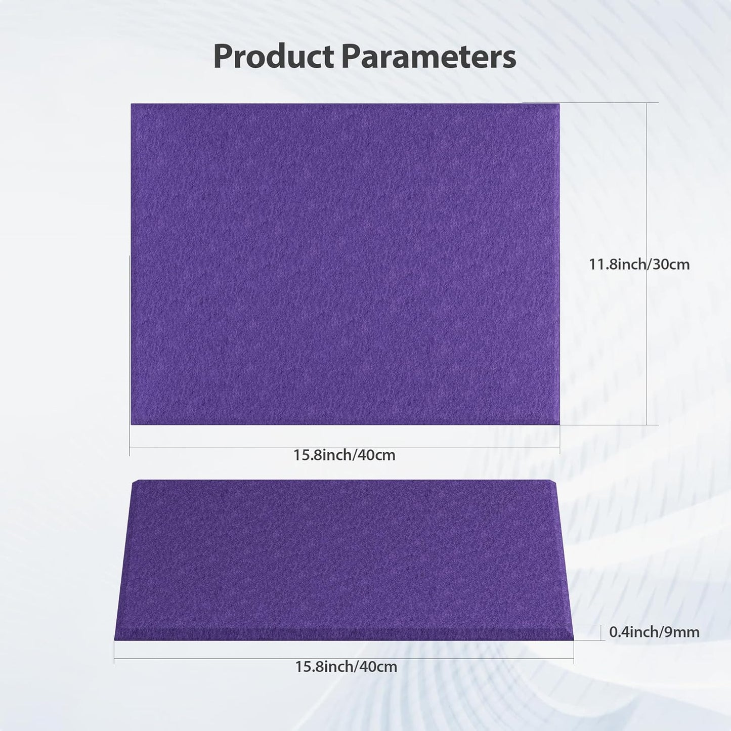 12 Pack Acoustic Panels Self Adhesive Sound Proof Foam, High Density Sound Acoustic Panel, 16X12X0.4 Inch 4:3 Rectangle Panels in Home, Office, Reccording Room, Studio,and More(Violet)