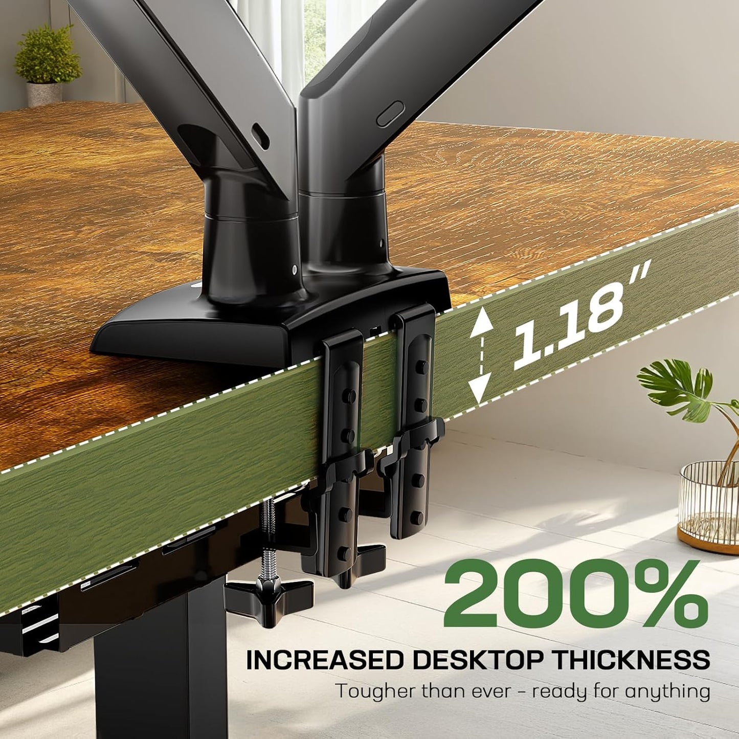 Marsail 48 x 30 Electric Standing Desk with One-Piece Desktop, Sit Stand Desk with Thickened Tabletop, Height Adjustable Stand Up Desk with Cable Management for Home Office(Frame+Desktop, 2 Packages)