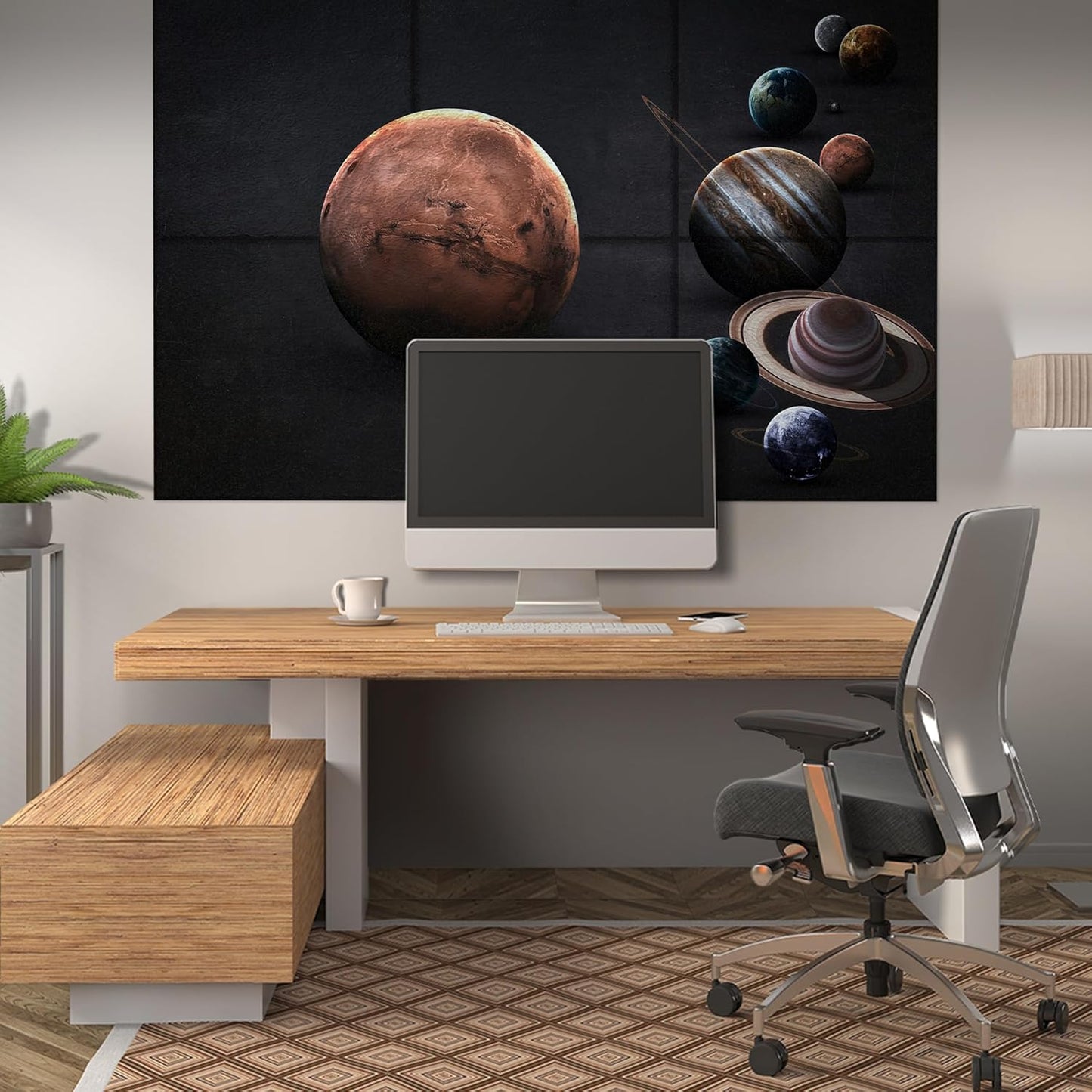 BUBOS 7 Pack Art Acoustic Panels Soundproof Wall Panel,70.8X47.2 Inches Large Sound Absorbing Panel,Self-adhesive Decorative Acoustical Wall Panels, Acoustic Treatment for Home Office(Mars)