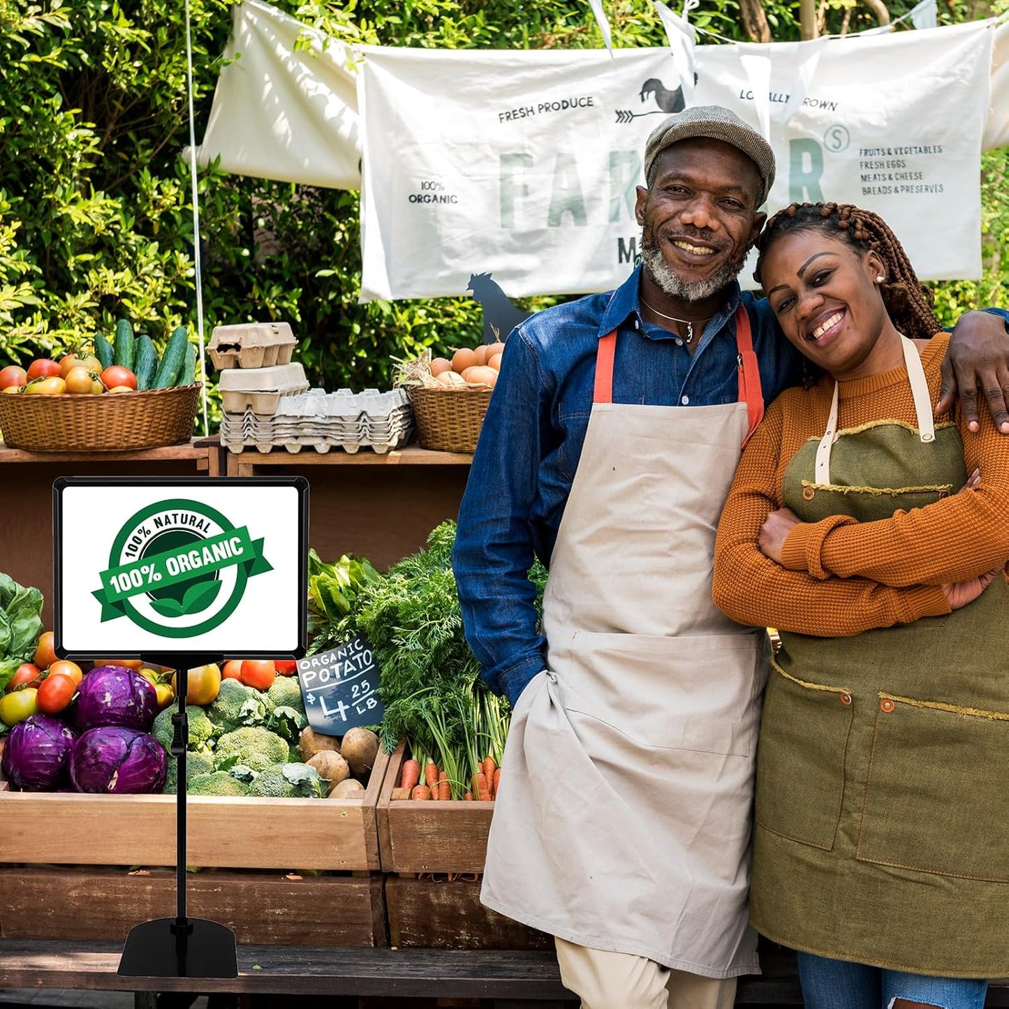 Sign Holder Stand,Sign Stand for Display,Adjustable Sign Holders For Table Top,Table Sign Holders 8.5 x 11,6 Packs,Black