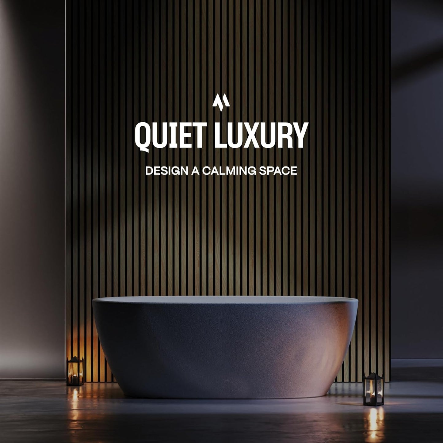 2-Pack Acoustic Wood Slat Panels - Soundproof Wall Paneling for Interior Decor