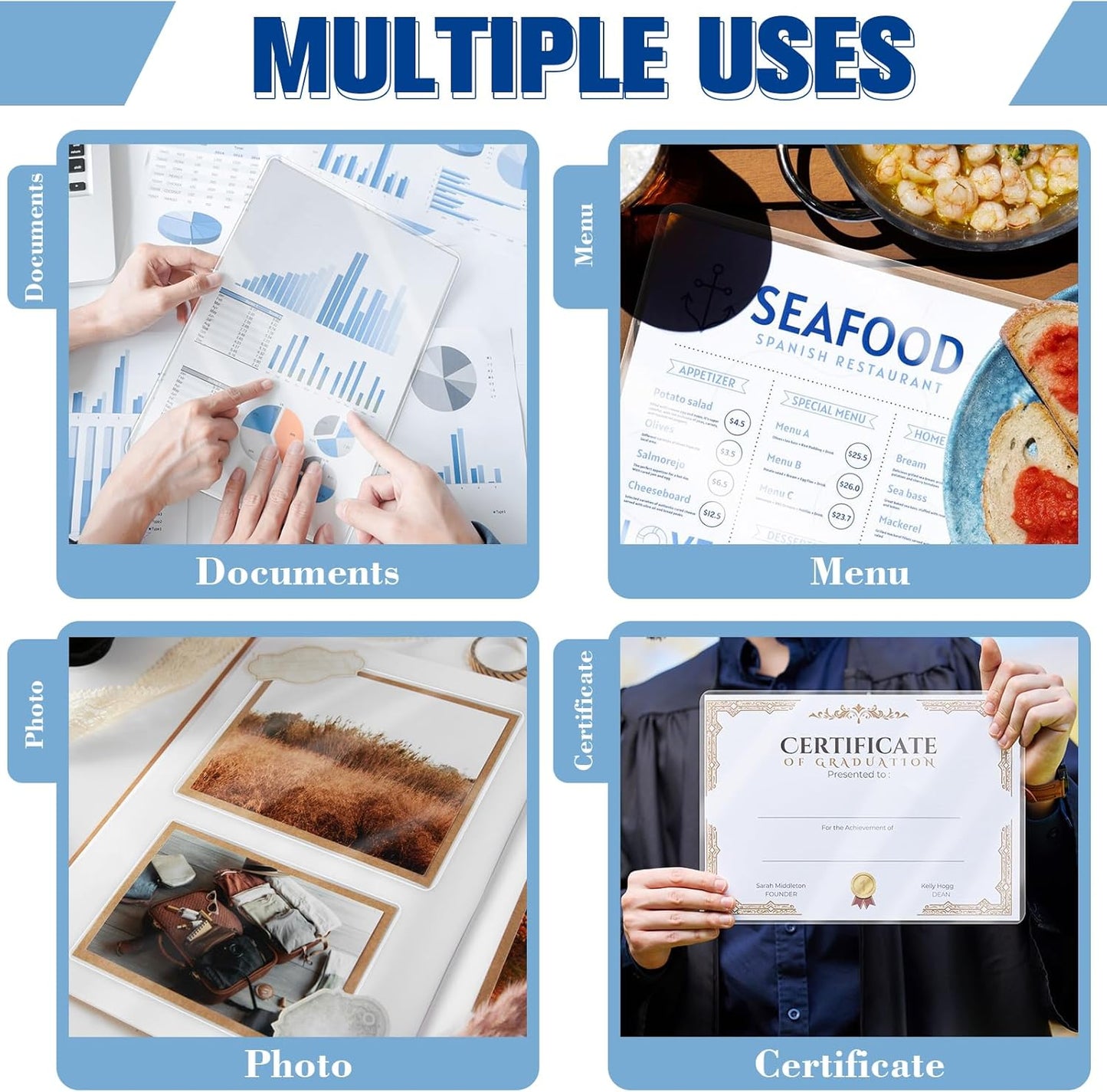 100 Pack 9x11.5inch 10mil Letter Size Laminating Sheets Thermal Laminating Pouches Paper Laminator Sheets File Card Laminator Pouches 8.5x11inch for Permits Cards File Photos (100, 9"x11.5"-10mil)