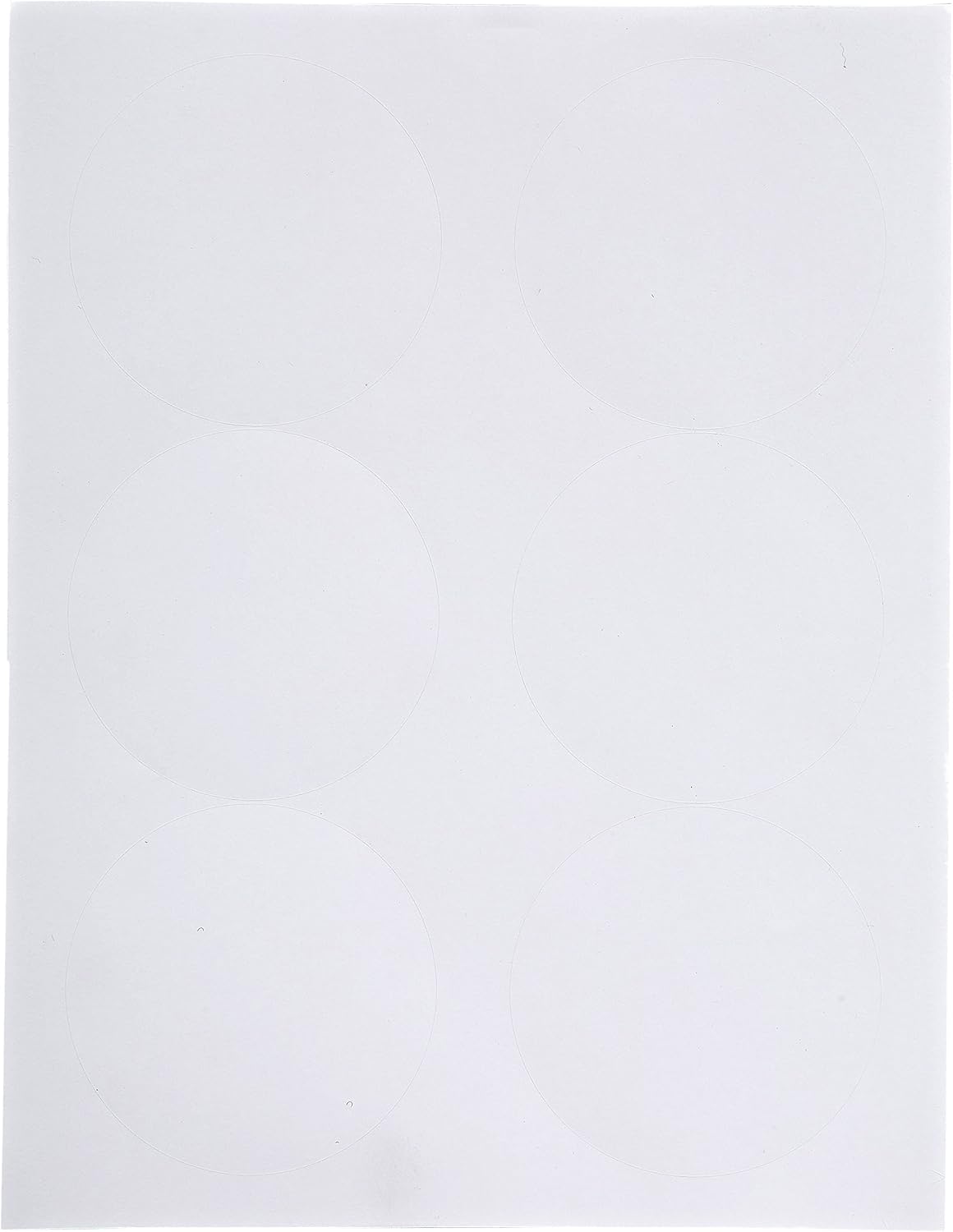Compulabel Circular Labels for Laser and Inkjet Printers, 3 1/3-Inch Diameter, Permanent Adhesive, 6 Per Sheet, 100 Sheets Per Carton, White (311657)