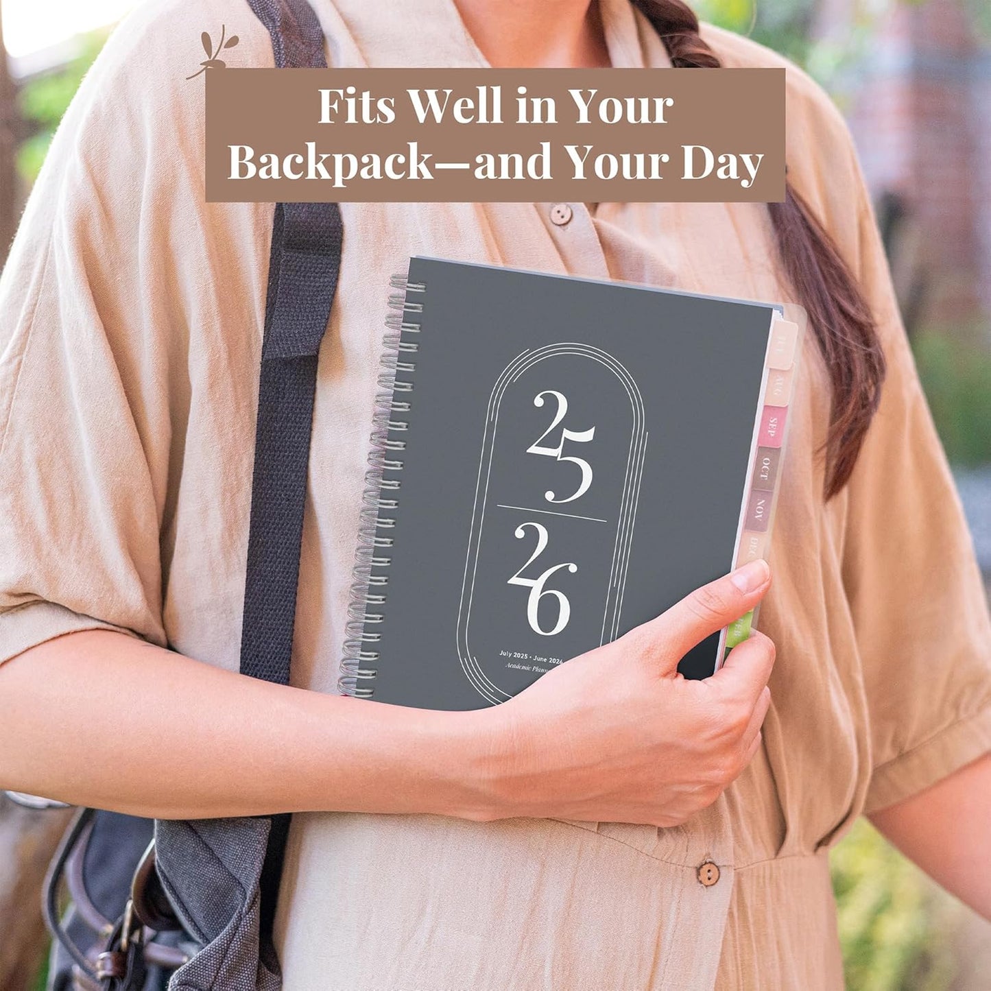 Rileys Academic Planner 2025-2026, Daily, Weekly & Monthly Planner, July 2025 - June 2026, Student Notes Pages, Twin-Wire Binding, Weekly Agenda for School & Work (8 x 6-Inches, Black)