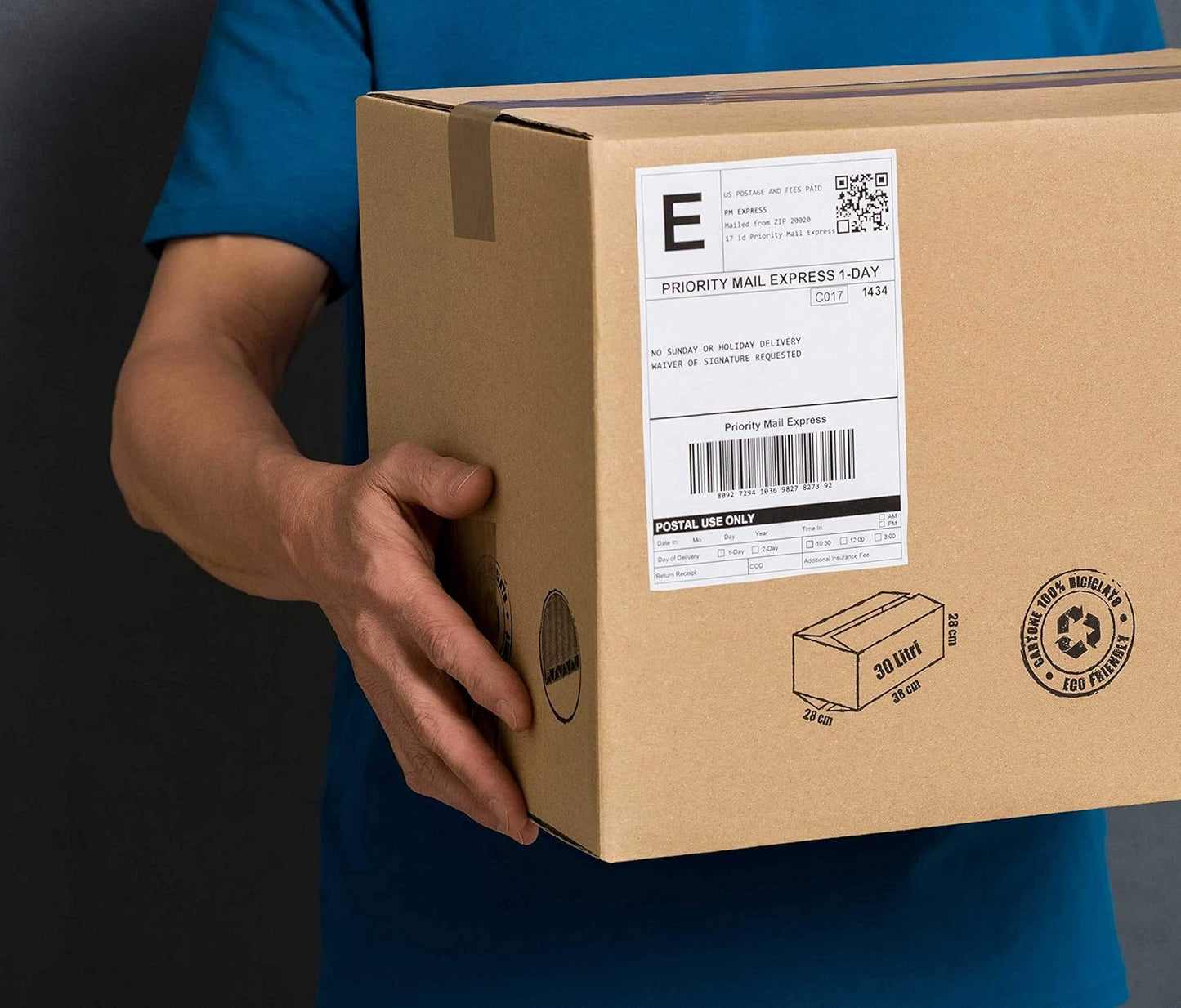 8.5" x 5.5" Half Sheet Self Adhesive Shipping Labels for Laser or Inkjet Printer (20000 Labels)