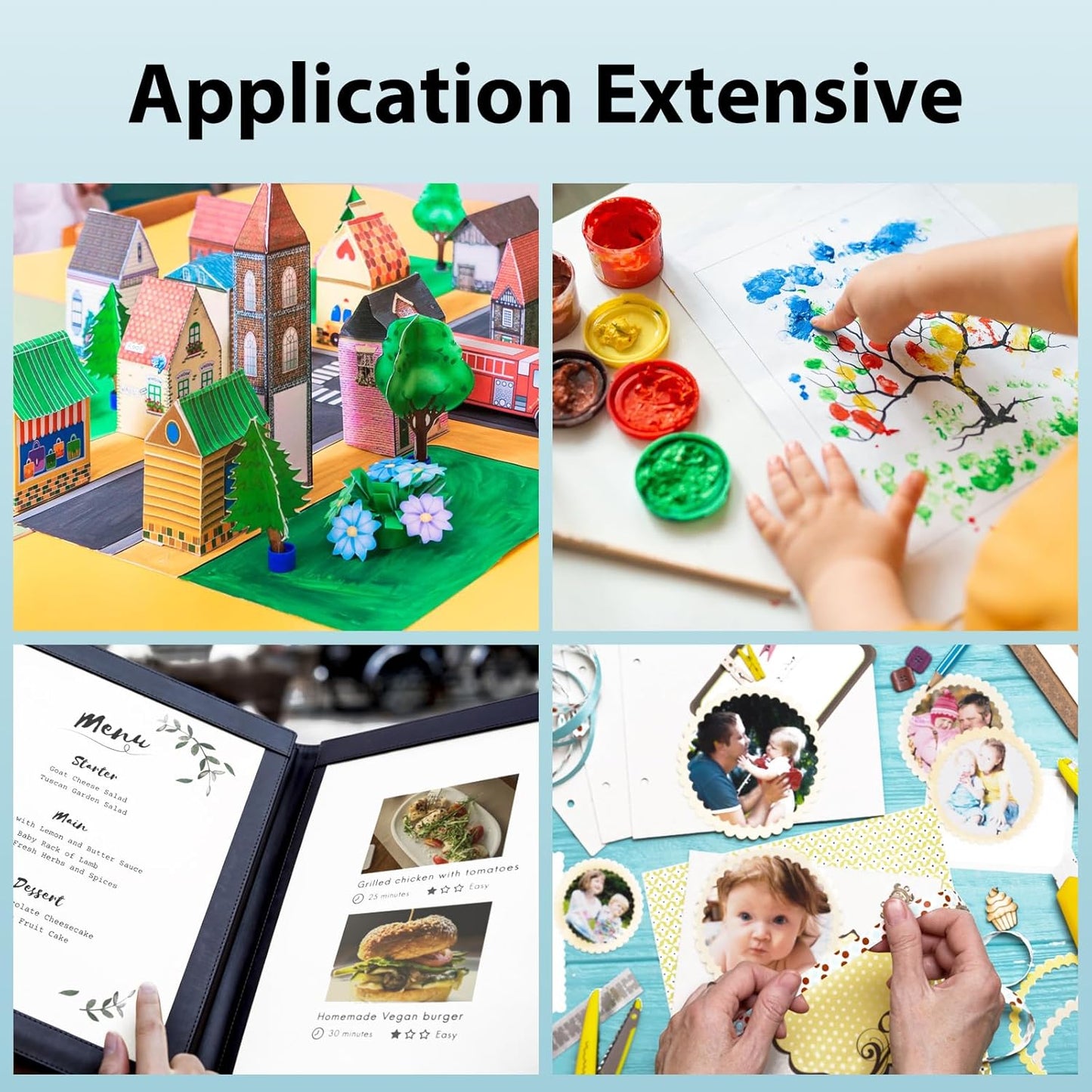 OcePor 100 Sheets White Cardstock 8.5 x 11, 92lb/250gsm Card Stock Paper, Thick Printer Cardboard Paper, Heavy Cardstock for Invitation, Resume, Certificate, Business Cards, Office