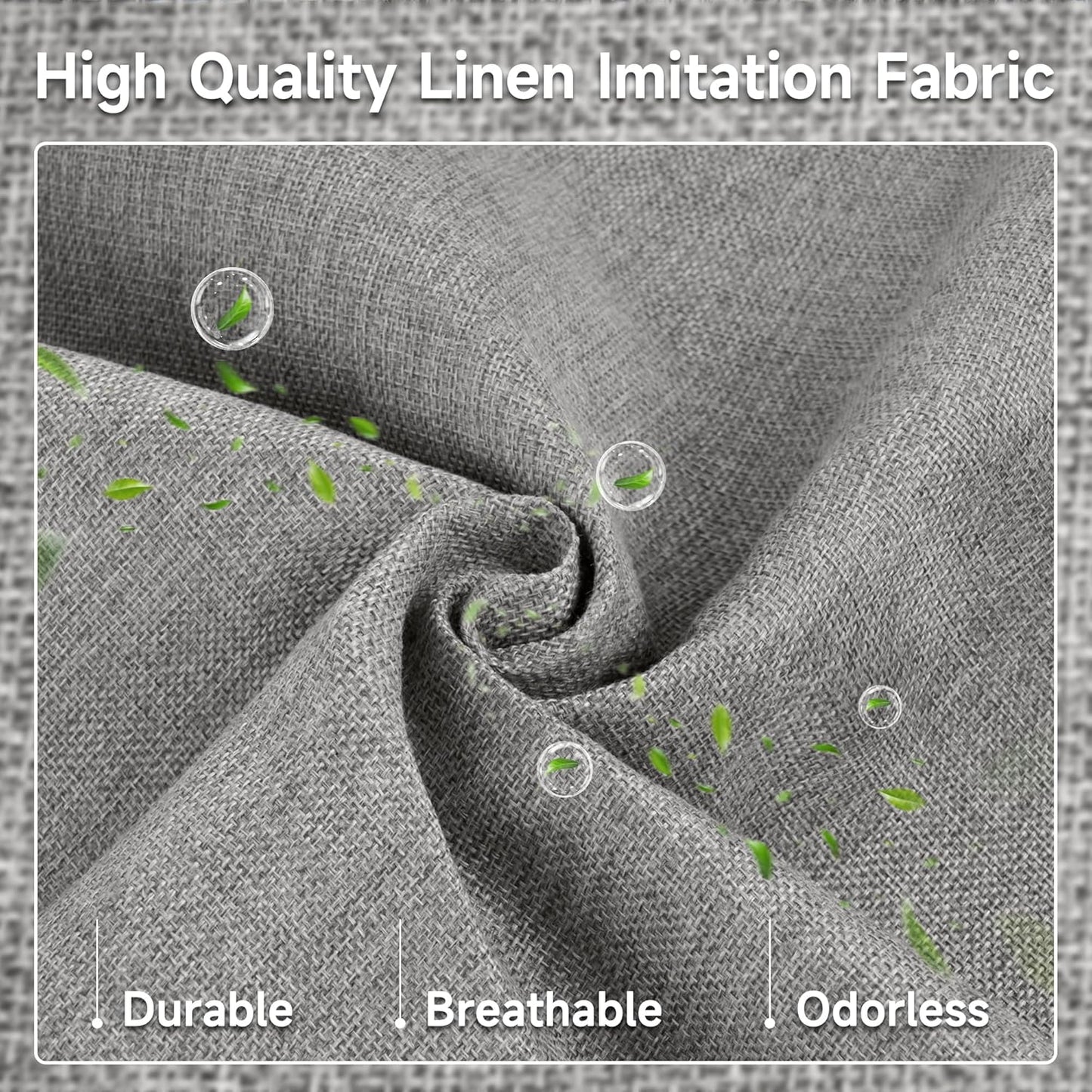 GRANNY SAYS Large Storage Bins With Lids, Decorative Boxes, Fabric Containers With Double-Open Lid and Divider, Collapsible Clothes Organizers, 63L Linen for Closet, Dark Gray