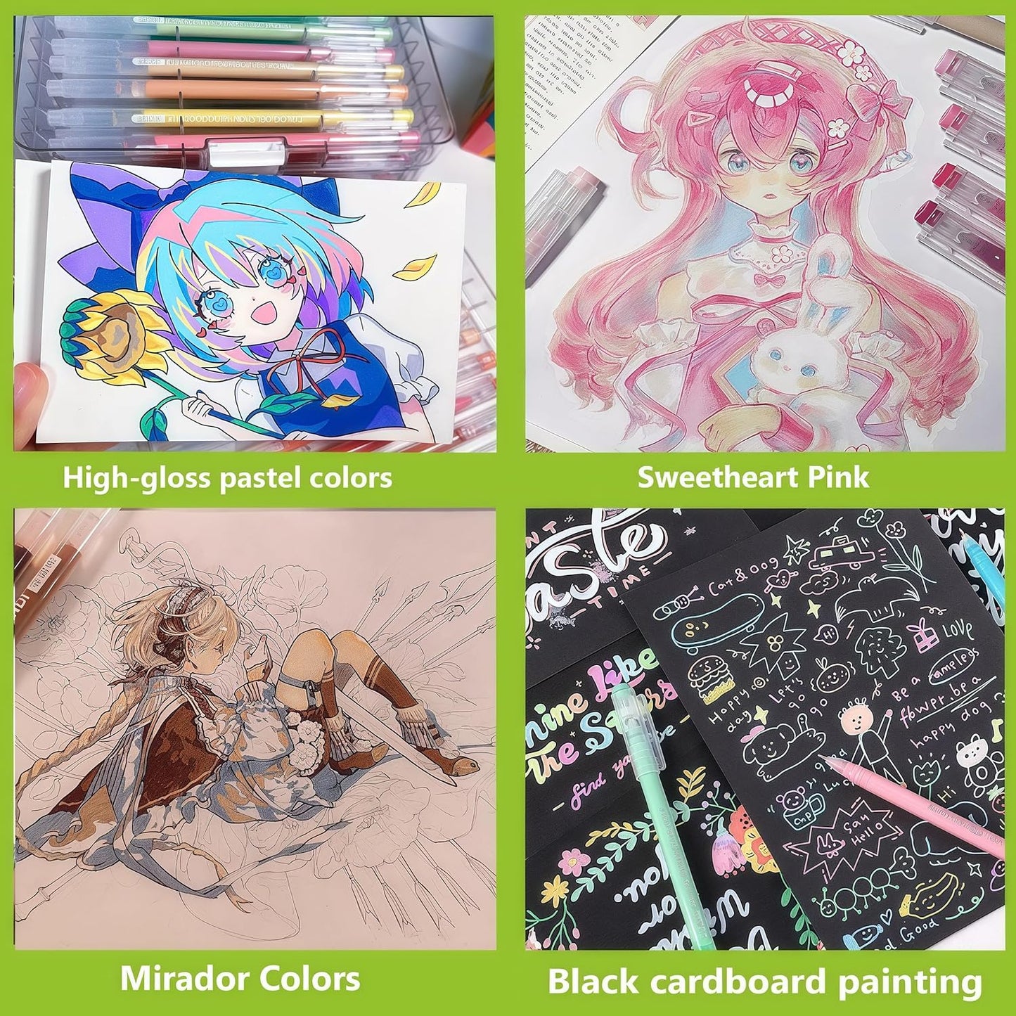 Colored Gel Pens Set, 0.6mm Fine Point for Black & White Paper, Cute Pens for Journaling, Adult Coloring Books, Bible, Drawing, Note Taking, School & Journaling Supplies (72 Advanced Colors)