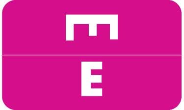 Doctor Stuff - File Folder Labels, Alphabet Letter E, Compatible with Smead Alpha Z Acc/ACCS - SMSM Series Alpha Stickers Purple, 1-5/8" x 1”, 250/Roll