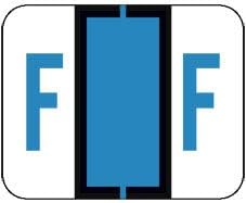 Doctor Stuff - File Folder Labels, Alphabet Letter F, Compatible with Smead BCCR/BCCS - TPAM Series, Blue, 1" x 1-1/4", 500/Roll