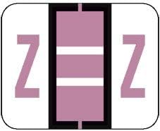 Doctor Stuff - File Folder Labels, Alphabet Letter Z Stickers, Compatible with Smead BCCR/BCCS - TPAM Series Alpha Stickers Lilac, 1" x 1-1/4", 120 Labels per Package