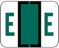 Doctor Stuff - File Folder Labels, Alphabet Letter E Stickers, Compatible with Smead BCCR/BCCS - TPAM Series Alpha Stickers Green, 1" x 1-1/4", 120 Labels per Package