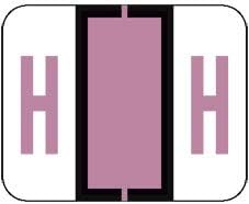 Doctor Stuff - File Folder Labels, Alphabet Letter H Stickers, Compatible with Smead BCCR/BCCS - TPAM Series Alpha Stickers Lilac, 1" x 1-1/4", 120 Labels per Package