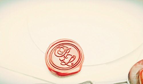 Customizable Custom Love Heart Wax Seal Stamp Personalized Two Letters Initials Monogram Picture Logo Sealing Wax Seal Stamp Wedding Invitation Christmas Card Gift Wrapping Wax Seal Stamp Set