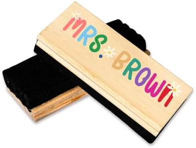 Personalized Name Chalkboard Eraser for Teachers – Dry Erase Board Cleaner –Back to School Supplies and First Day of School Gift- Custom Name