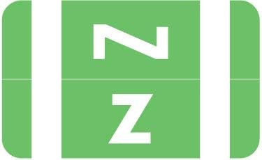Doctor Stuff - File Folder Labels, Alphabet Letter Z, Compatible with Smead Alpha Z Acc/ACCS - SMSM Series Alpha Stickers Light Green, 1-5/8" x 1”, 250/Roll
