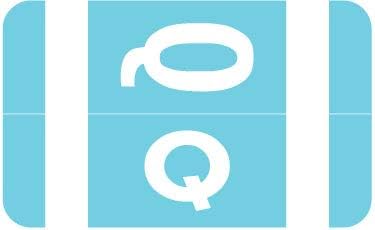 Doctor Stuff - File Folder Labels, Alphabet Letter Q, Compatible with Smead Alpha Z Acc/ACCS - SMSM Series Alpha Stickers Light Blue, 1-5/8" x 1”, 250/Roll
