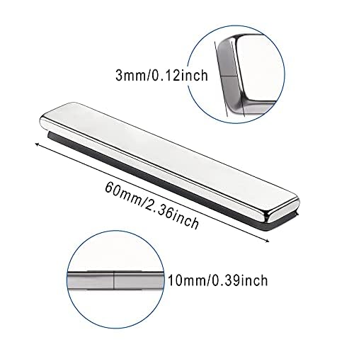 LOVIMAG Magnets with Adhesive Backing, Magnet Strips Heavy Duty, Flat Magnets for Whiteboard, Craft, Fridge, Office, Kitchen, Science - 60 x 10 x 3mm, Pack of 5