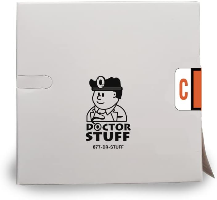 Doctor Stuff - File Folder Labels, Alphabet Letter C, Compatible with Smead BCCR/BCCS - TPAM Series, Orange, 1" x 1-1/4", 500/Roll