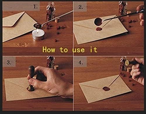 Vintage Custom Made Your Design Letter Picture Logo Personalized Wedding Invitation Wax Seal Stamp Rosewood Handle Set