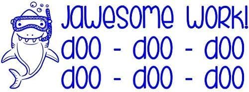 Custom Jawesome Self-Inking Stamps | 49 Fun Phrases | Grading Made Easy | Classroom, Library & Book Stamps (Xtra Wide)