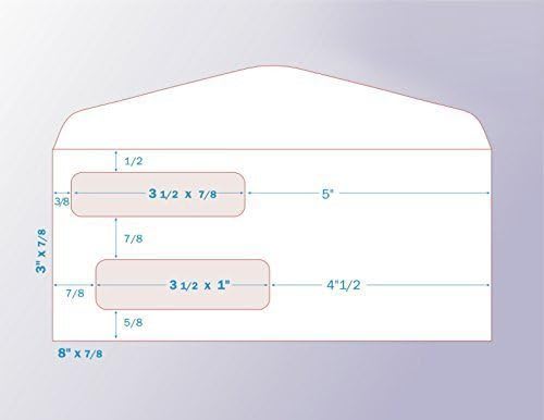 NextDayLabels - #9 Double Window Security Envelope (Regular Gum - 500 Per Pack)