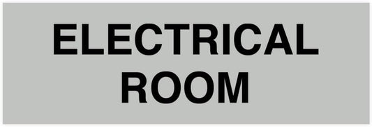 All Quality Basic Electrical Room Sign | Durable Construction | Building Safety - Lt Gray - Small (10 Pack)