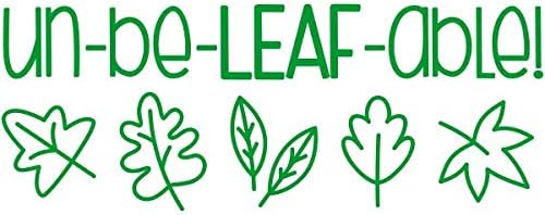 Custom Self-Inking Stamps | 49 Designs | Fun Phrases | Grading Made Easy | Classroom & Book Stamps (Un-be-Leaf-able!, Large)