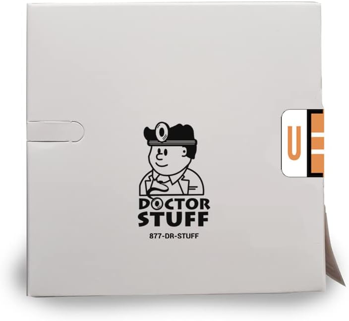 Doctor Stuff - File Folder Labels, Alphabet Letter U, Compatible with Smead BCCR/BCCS - TPAM Series Alpha Stickers Fluorescent Orange, 1" x 1-1/4", 500/Roll