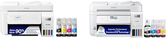 Epson EcoTank ET-4800 Wireless All-in-One Cartridge-Free Supertank Printer with Scanner & EcoTank ET-3850 Wireless Color All-in-One Cartridge-Free Supertank Printer with Scanner