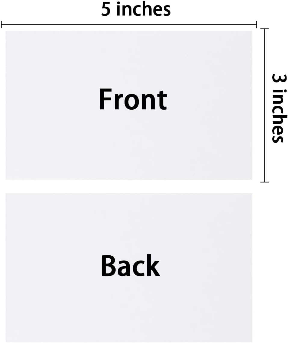 50 Sheets Blank Cardstock Paper 250 GSM Thick Heavy Cards Stock for DIY Art Projects, Card Making, Postcards, Greeting Cards, Birthday Party, Wedding Invitation (White, 3x5 inches)